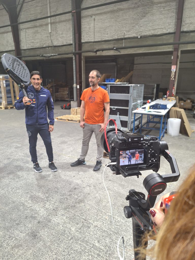 En plein tournage d'émission - X3 Padel ambassadeur